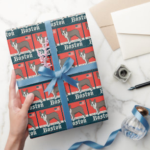 Patriotic   Boston Terrier Wrapping Paper