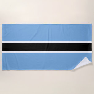 Patriotic Botswana Flag Beach Towel