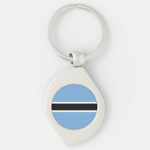 Patriotic Botswana Flag Keychain