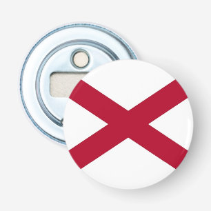 Patriotic bottle opener with Flag of Alabama
