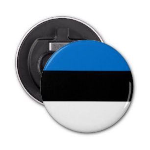 Patriotic bottle opener with Flag of Estonia