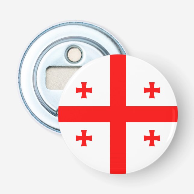 Patriotic bottle opener with Flag of Georgia (Front)