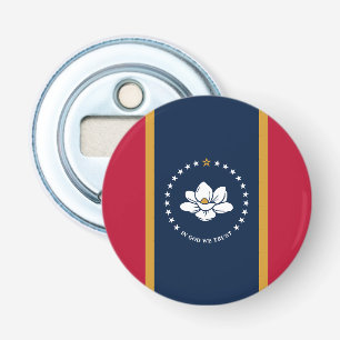 Patriotic bottle opener with Flag of Mississippi