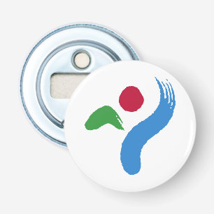 Patriotic bottle opener with Flag of Seoul