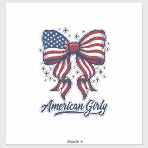 Patriotic Bow American Girly Vintage Shirt Design_