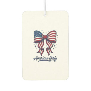 Patriotic Bow American Girly Vintage Shirt Design_ Air Freshener