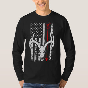 Patriotic Bowhunting Bow Hunter Deer Hunting Ameri T-Shirt