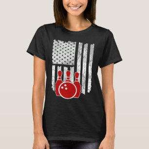 Patriotic Bowling Player Bowler T-Shirt