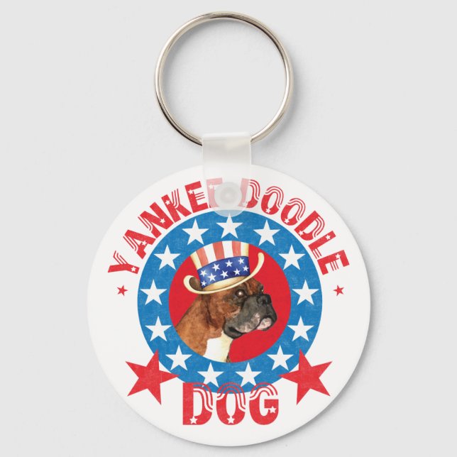 Patriotic Boxer Keychain (Front)