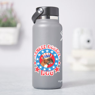 Patriotic Boxer Vinyl Sticker