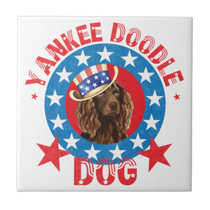 Patriotic Boykin Spaniel Tile