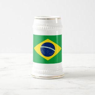 Patriotic Brazil Flag Beer Stein