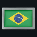 Patriotic Brazil Flag Belt Buckle<br><div class="desc">The national flag of Brazil.</div>
