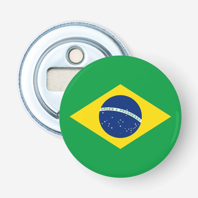 Patriotic Brazil Flag Bottle Opener (Front)