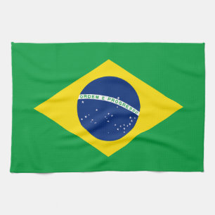 Patriotic Brazil Flag Kitchen Towel