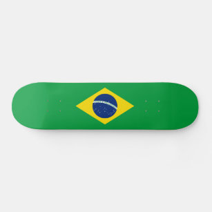 Patriotic Brazil Flag Skateboard