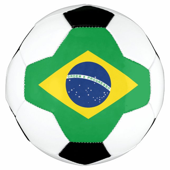 Patriotic Brazil Flag Soccer Ball (Front)