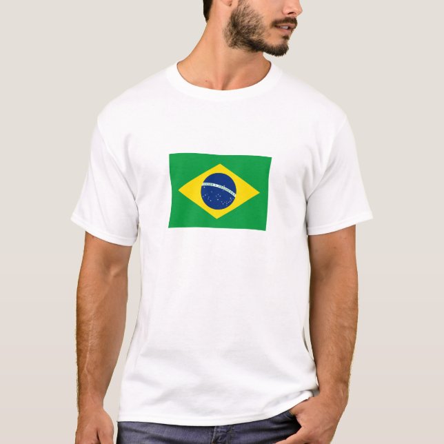 Patriotic Brazil Flag T-Shirt (Front)