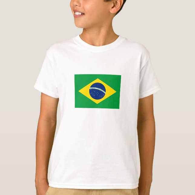 Patriotic Brazil Flag T-Shirt (Front)