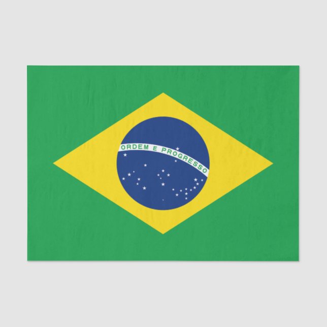 Patriotic Brazil Flag Tissue Paper (Front)