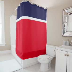 Patriotic Bright Red White Navy Blue Colour Block