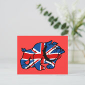 Patriotic British Bulldog Britsh flag Postcard (Standing Front)