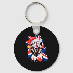 Patriotic British Christmas Uk English Flag Premiu Keychain