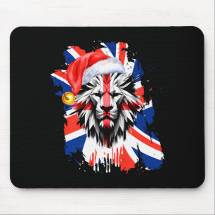 Patriotic British Christmas Uk English Flag Premiu Mouse Pad