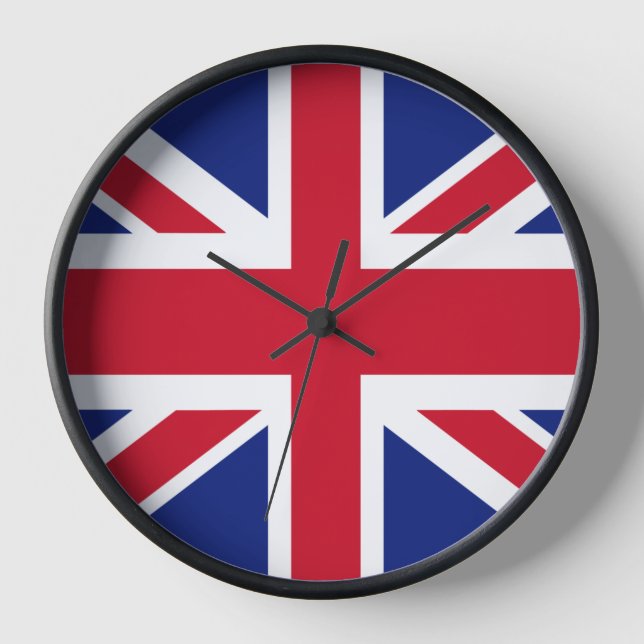 Patriotic British Union Jack Flag Clock (Front)