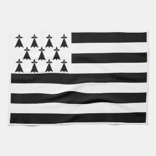 Patriotic Brittany Flag Kitchen Towel