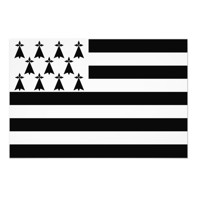 Patriotic Brittany Flag Photo Print (Front)