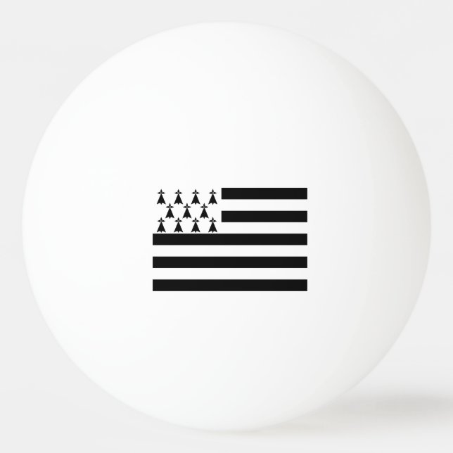 Patriotic Brittany Flag Ping Pong Ball (Back)