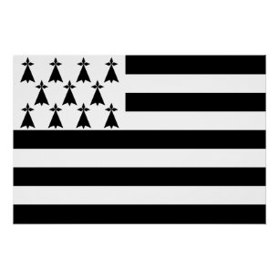Patriotic Brittany Flag Poster