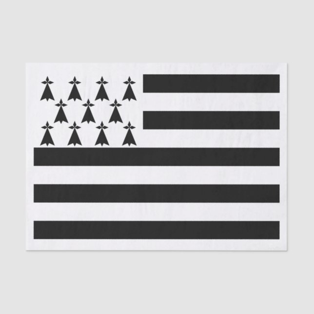 Patriotic Brittany Flag Tissue Paper (Front)
