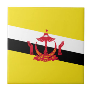 Patriotic Brunei Flag Ceramic Tile