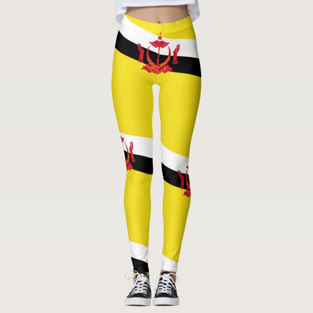 Patriotic Brunei Flag Leggings (Front)