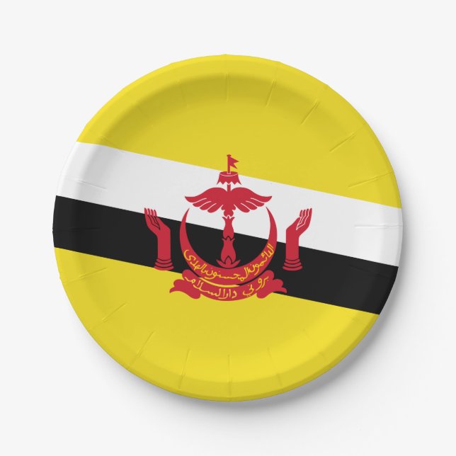 Patriotic Brunei Flag Paper Plates (Front)