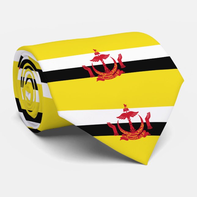 Patriotic Brunei Flag Tie (Rolled)