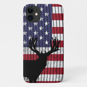 Patriotic Buck Deer Hunting iPhone 11 Case