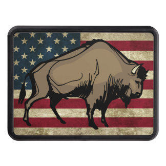 PATRIOTIC BUFFALO HITCH COVER