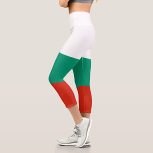Patriotic Bulgarian Flag Capri Leggings