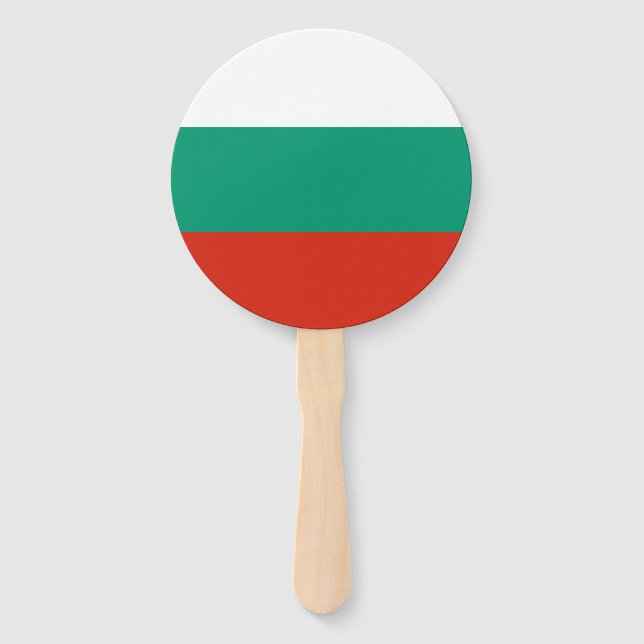 Patriotic Bulgarian Flag Hand Fan (Front)