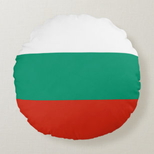 Patriotic Bulgarian Flag Round Pillow