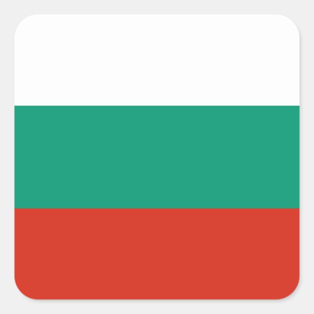 Patriotic Bulgarian Flag Square Sticker (Front)
