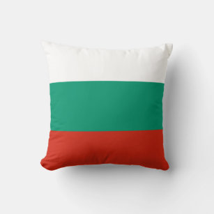 Patriotic Bulgarian Flag Throw Pillow