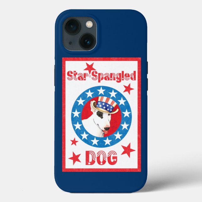 Patriotic Bull Terrier Case-Mate iPhone Case (Back)