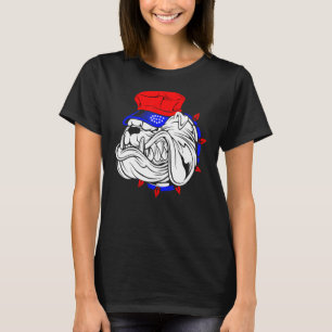 Patriotic Bulldog 4th Of Julay Usa American Bulldo T-Shirt