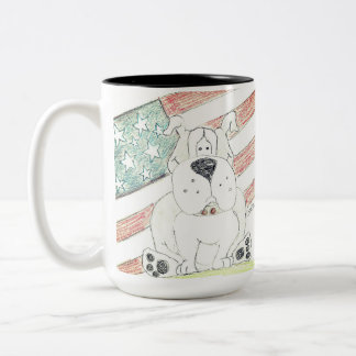 patriotic bulldog mug