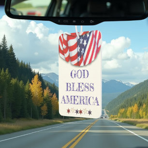 Patriotic Bunting God Bless America Template Air Freshener