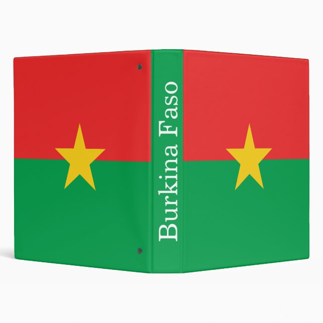 Patriotic Burkina Faso Flag Binder (Background)